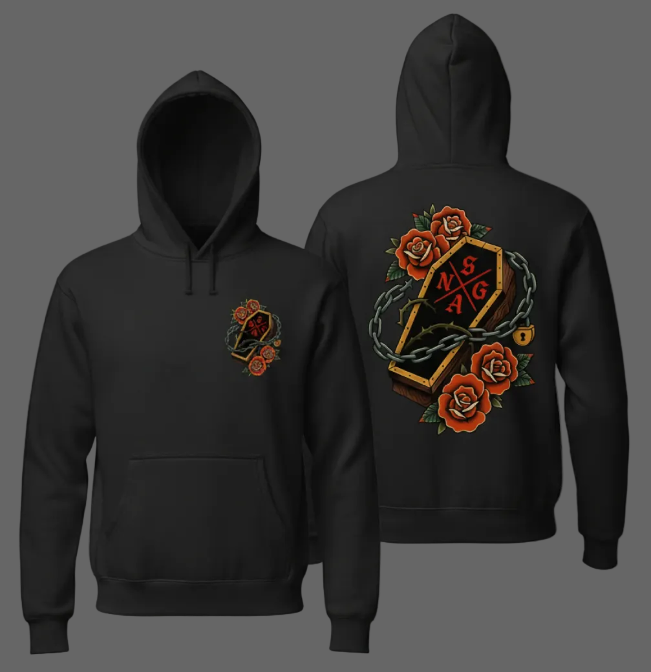 COFFIN ROSE HOODIE